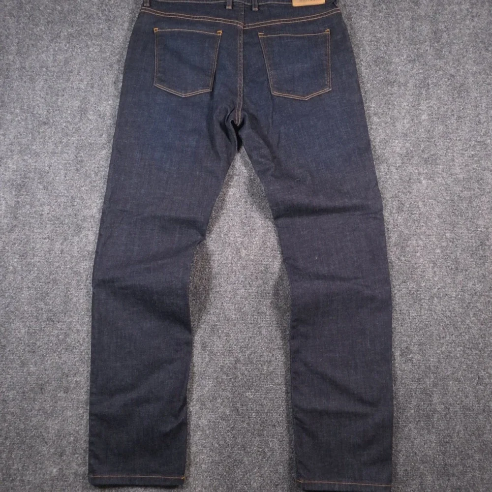 Mott & Bow Crosby Slim Jeans Mens 36x32 Dark Indigo Blue Straight Leg Denim